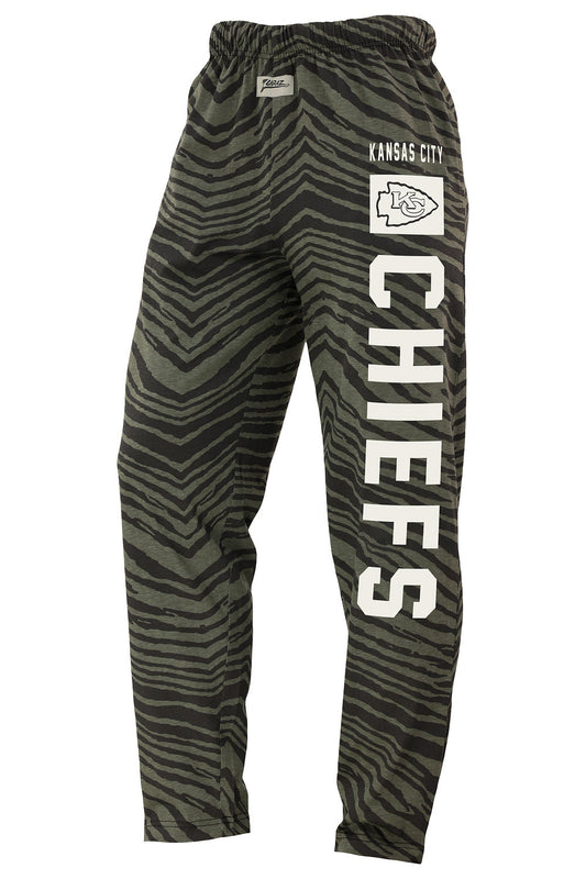 Zubaz NFL Adult Unisex Z88 Black Tonal Pants, Kansas City Chiefs