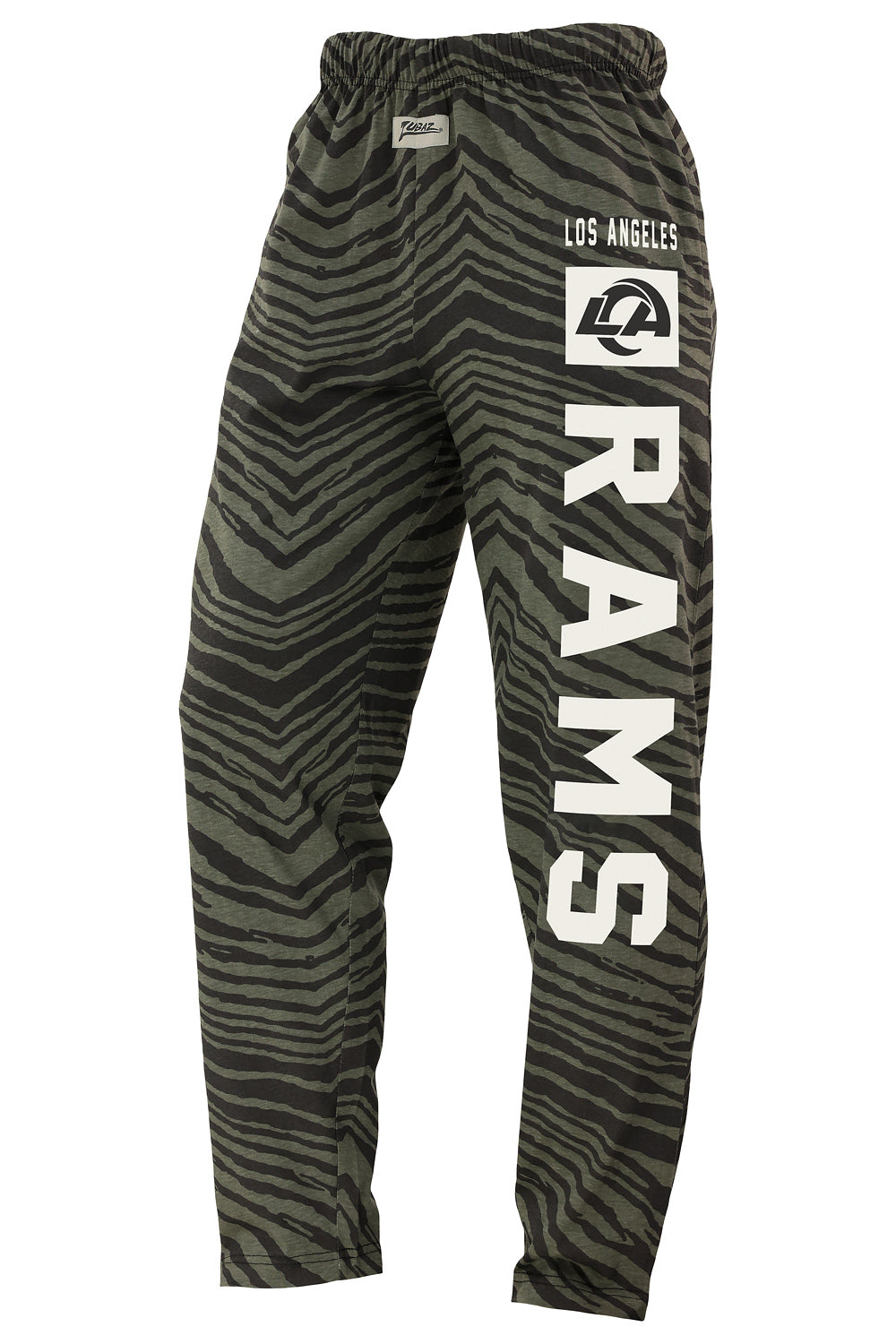 Zubaz NFL Adult Unisex Z88 Black Tonal Pants, Los Angeles Rams