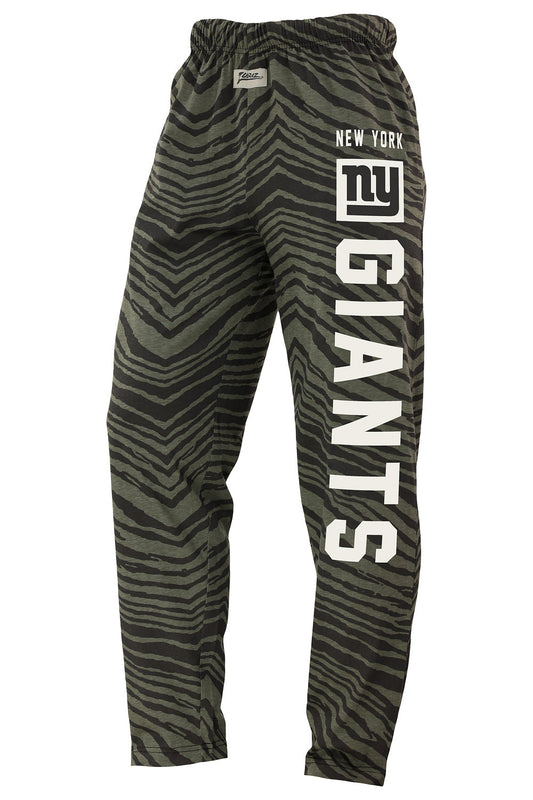 Zubaz NFL Adult Unisex Z88 Black Tonal Pants, New York Giants