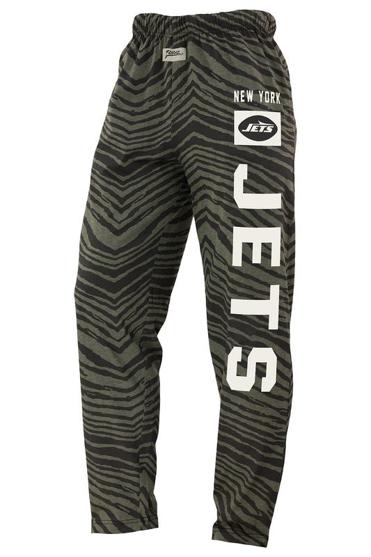 Zubaz NFL Adult Unisex Z88 Black Tonal Pants, New York Jets