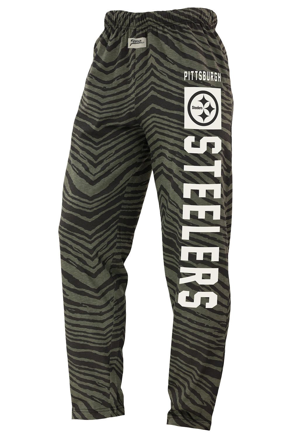 Zubaz NFL Adult Unisex Z88 Black Tonal Pants, Pittsburgh Steelers