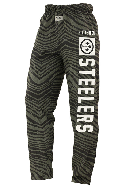 Zubaz NFL Adult Unisex Z88 Black Tonal Pants, Pittsburgh Steelers