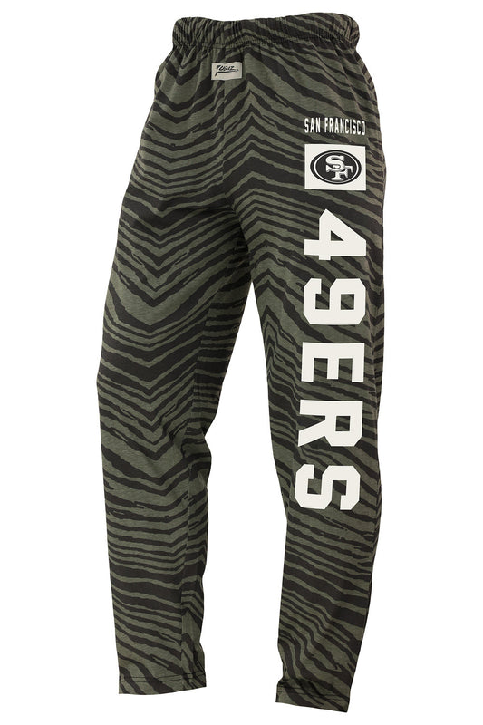 Zubaz NFL Adult Unisex Z88 Black Tonal Pants, San Francisco 49ers