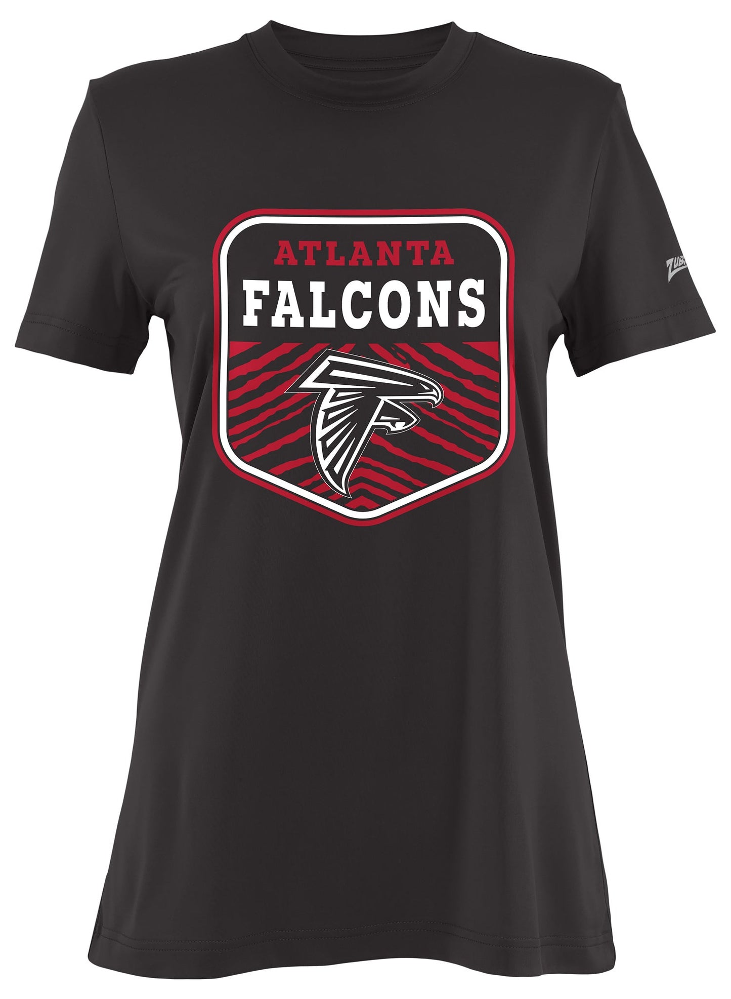 Zubaz NFL Women's Kicker Team Color Short Sleeve T-Shirt, Atlanta Falcons