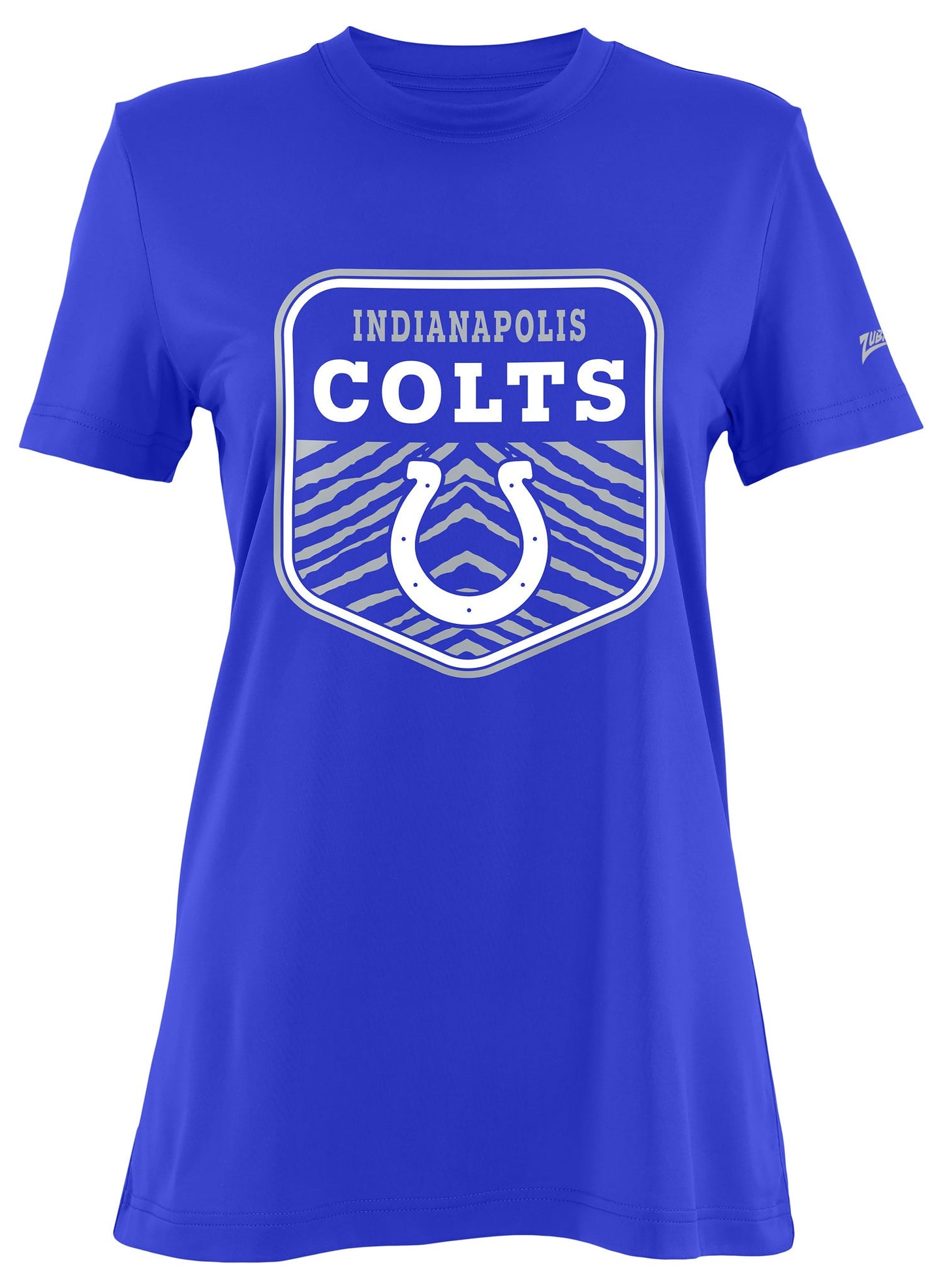 Zubaz NFL Women's Kicker Team Color Short Sleeve T-Shirt, Indianapolis Colts