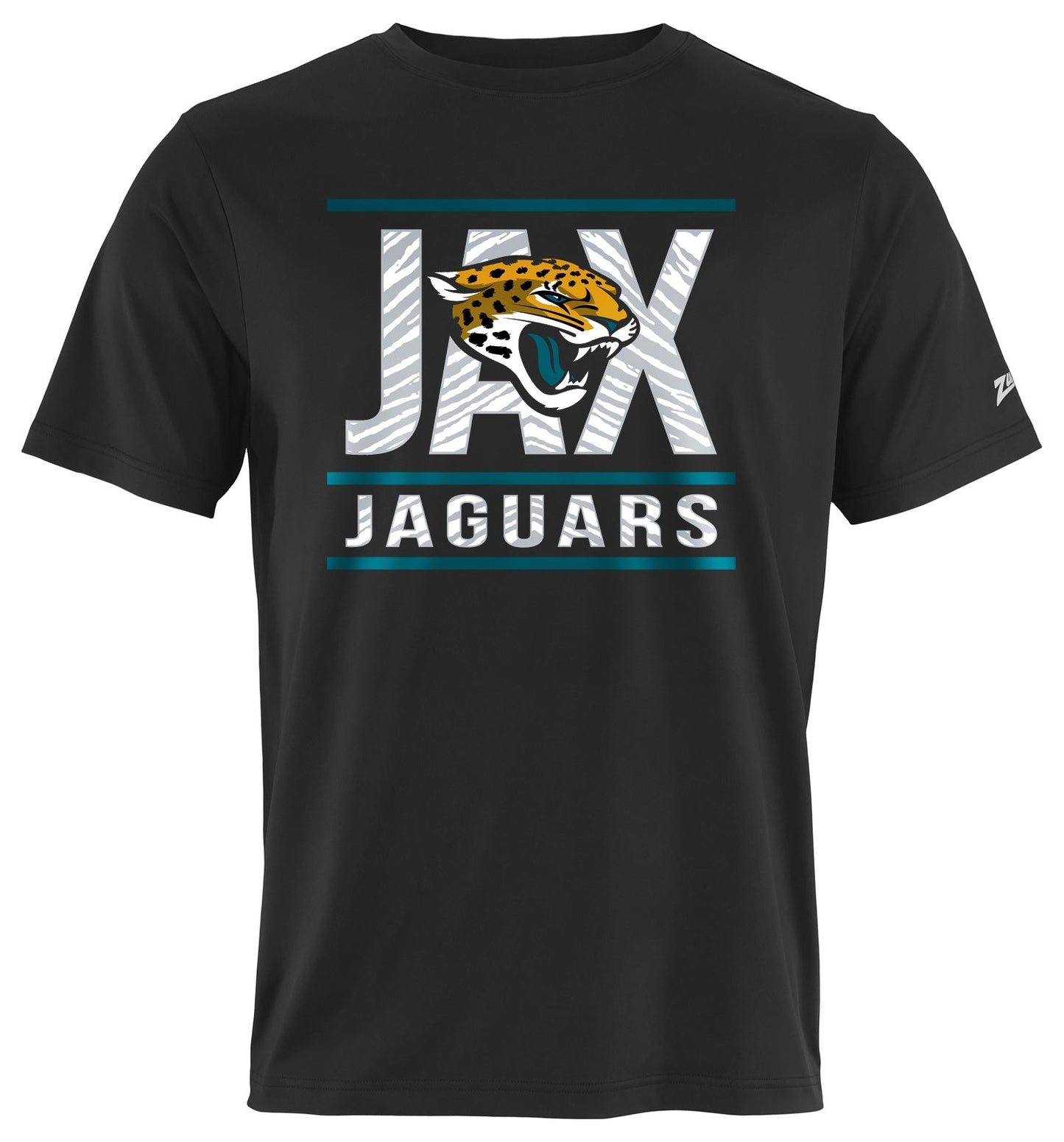 Zubaz NFL Men's Goal Line Team Color Short Sleeve T-Shirt, Jacksonville Jaguars