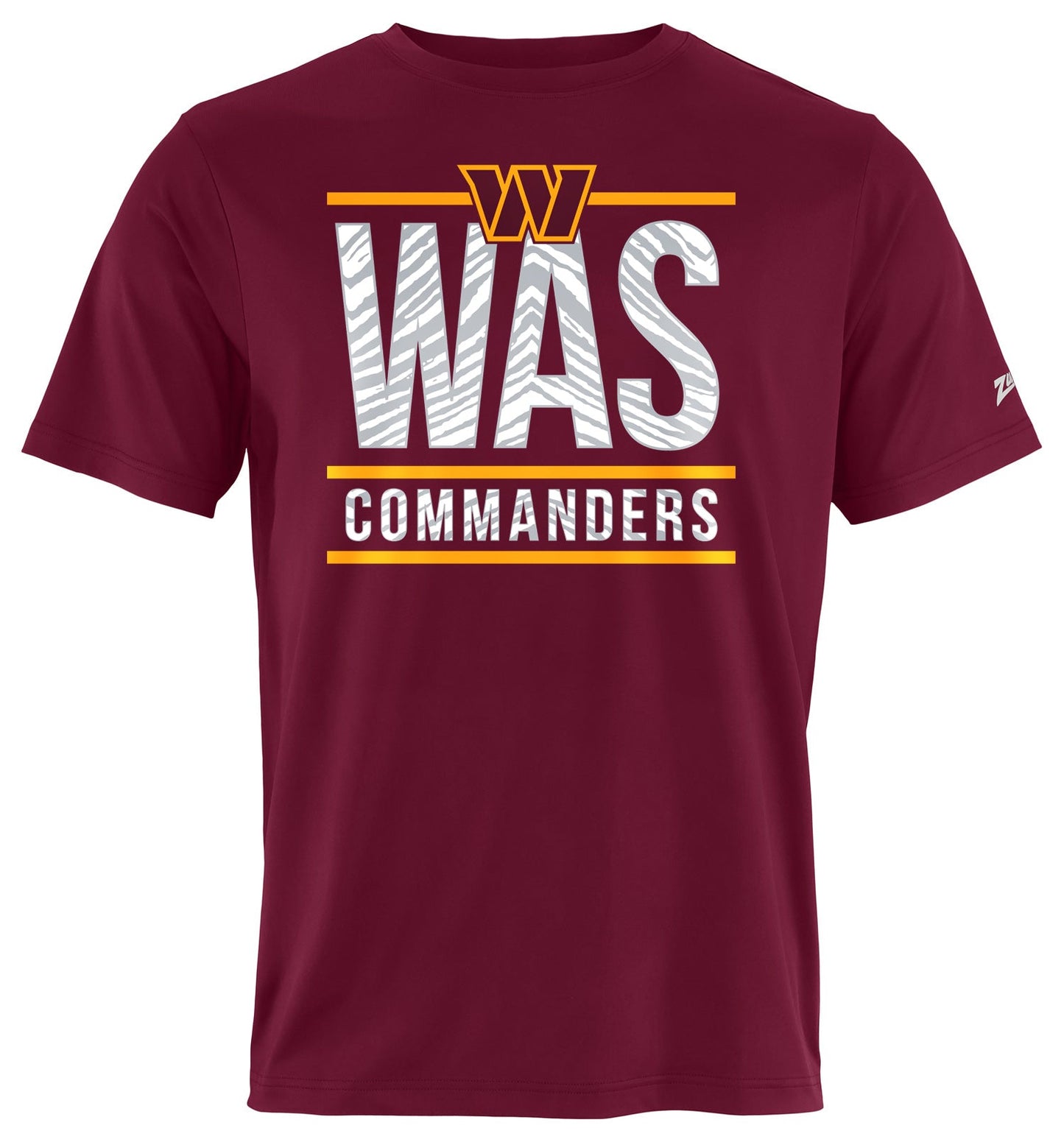 Zubaz NFL Men's Goal Line Team Color Short Sleeve T-Shirt, Washington Commanders