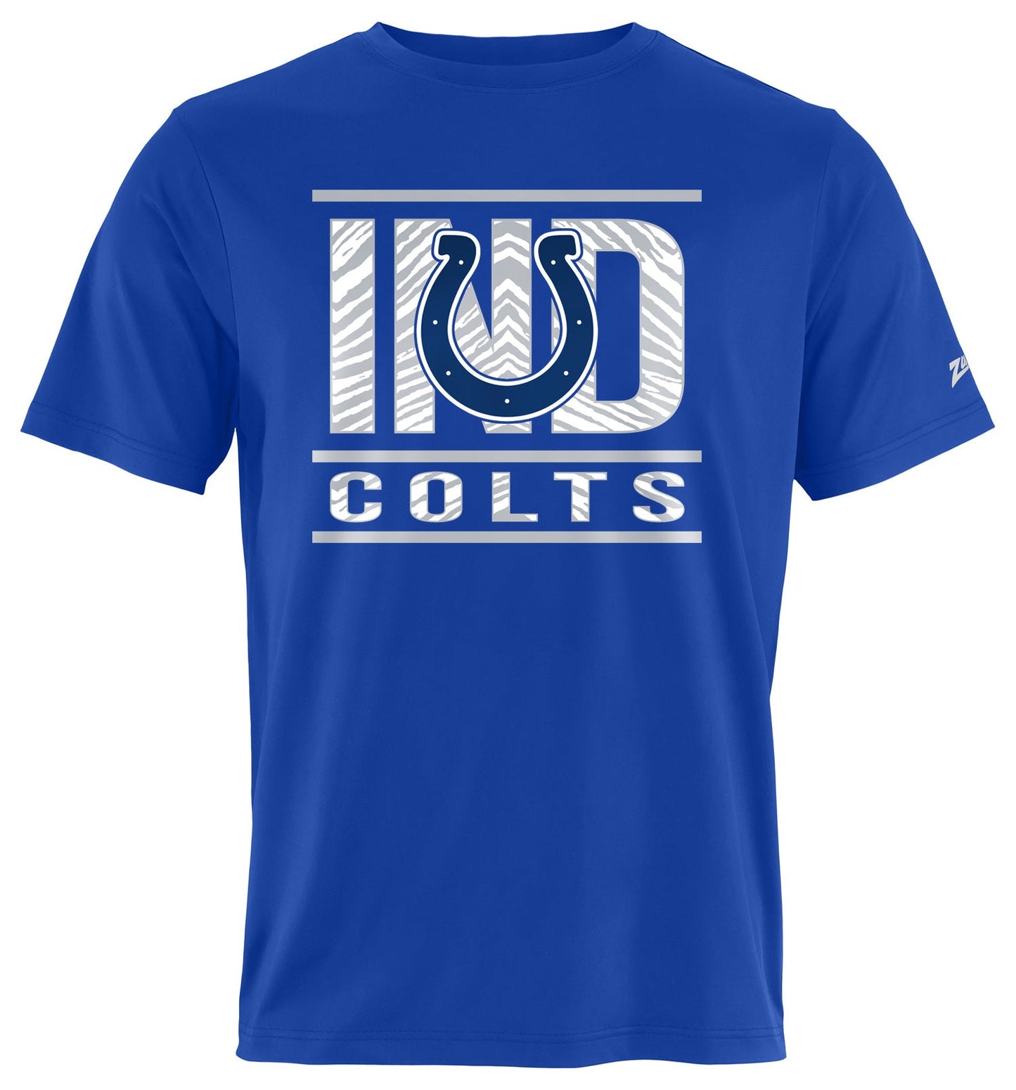 Zubaz NFL Men's Goal Line Team Color Short Sleeve T-Shirt, Indianapolis Colts