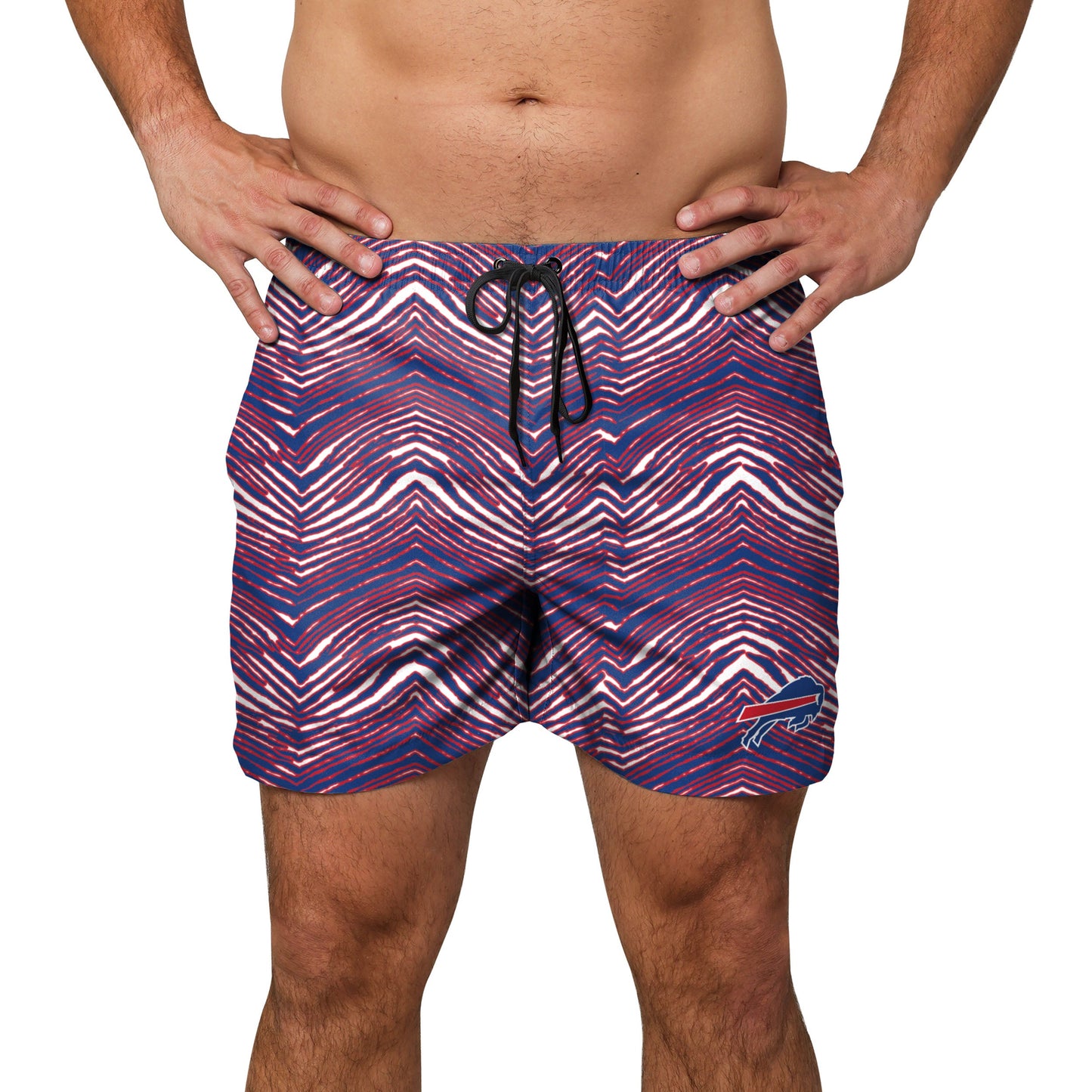 Zubaz NFL Men's Buffalo Bills Exclusive 5.5 Inch Swim Trunk