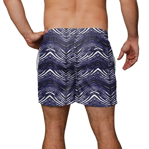 Zubaz NFL Men's Baltimore Ravens Exclusive 5.5 Inch Swim Trunk