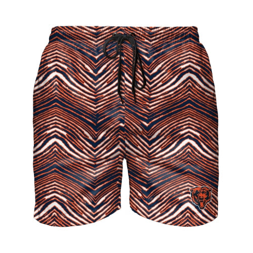 Zubaz NFL Men's Chicago Bears Exclusive 5.5 Inch Swim Trunk