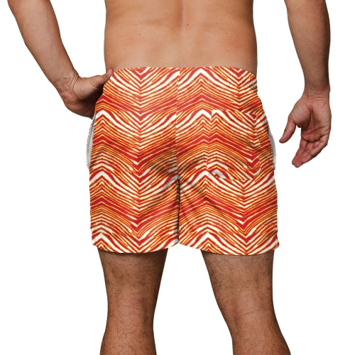 Zubaz NFL Men's Kansas City Chiefs Exclusive 5.5 Inch Swim Trunk