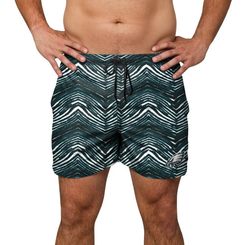 Zubaz NFL Men's Philadelphia Eagles Exclusive 5.5 Inch Swim Trunk