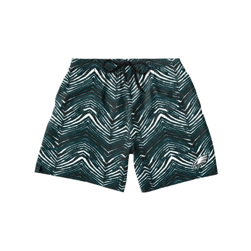 Zubaz NFL Men's Philadelphia Eagles Exclusive 5.5 Inch Swim Trunk