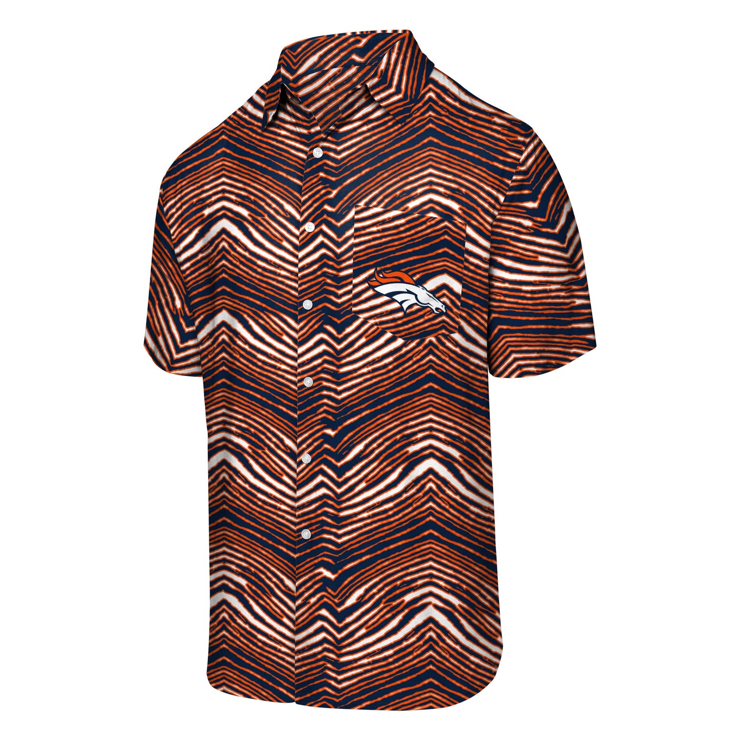 Zubaz NFL Men's Denver Broncos Exclusive Button Up Shirt