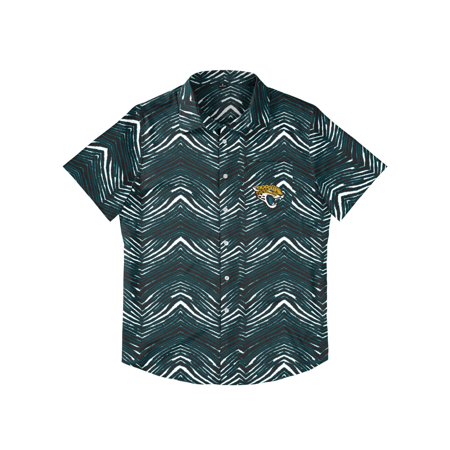 Zubaz NFL Men's Jacksonville Jaguars Exclusive Button Up Shirt