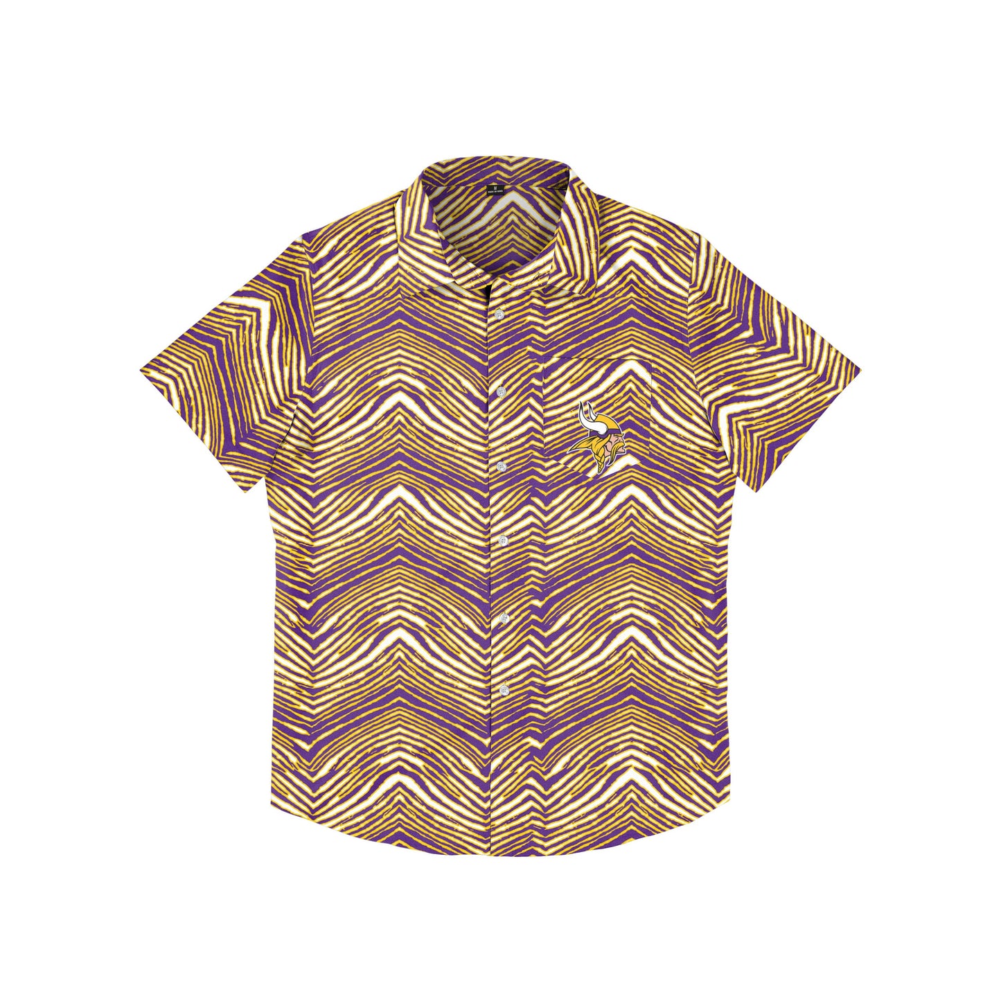 Zubaz NFL Men's Minnesota Vikings Exclusive Button Up Shirt