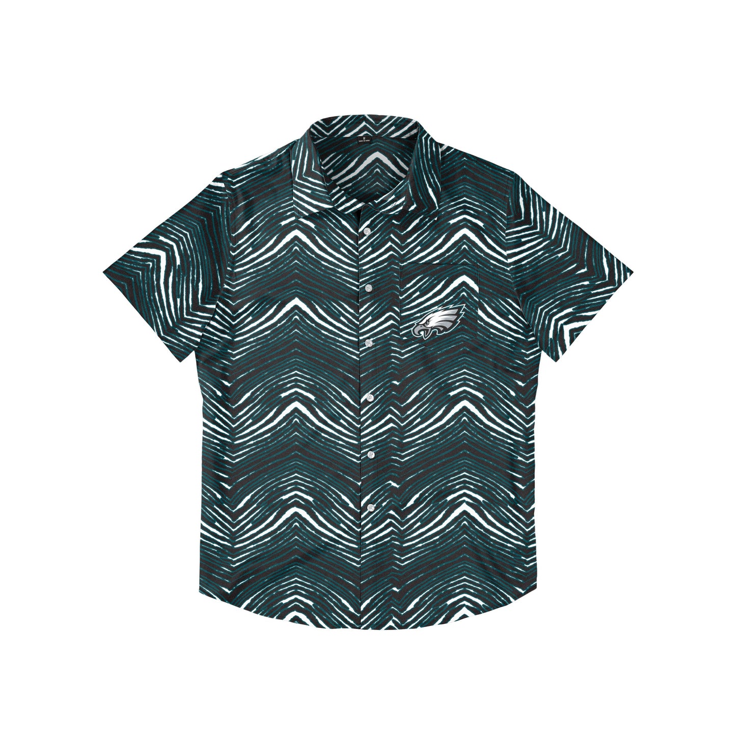Zubaz NFL Men's Philadelphia Eagles Exclusive Button Up Shirt