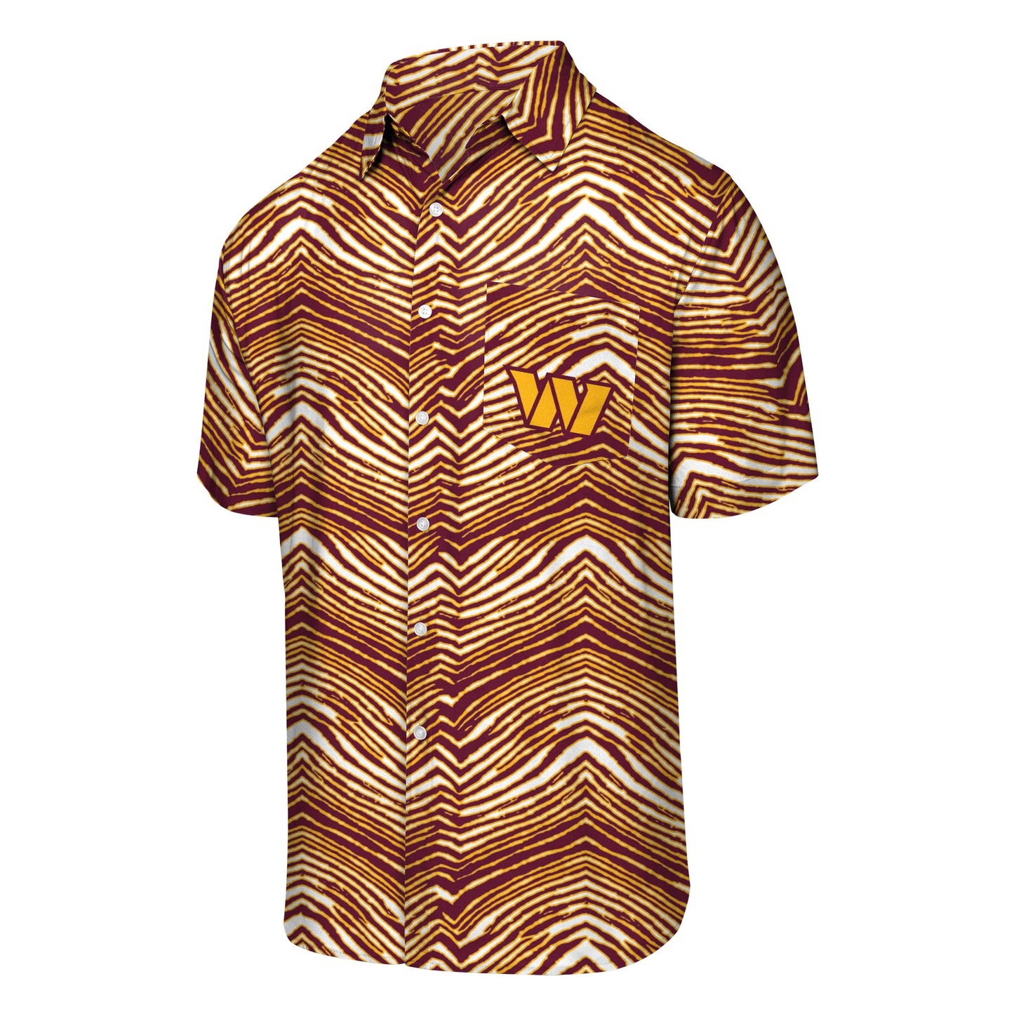 Zubaz NFL Men's Washington Commanders Exclusive Button Up Shirt