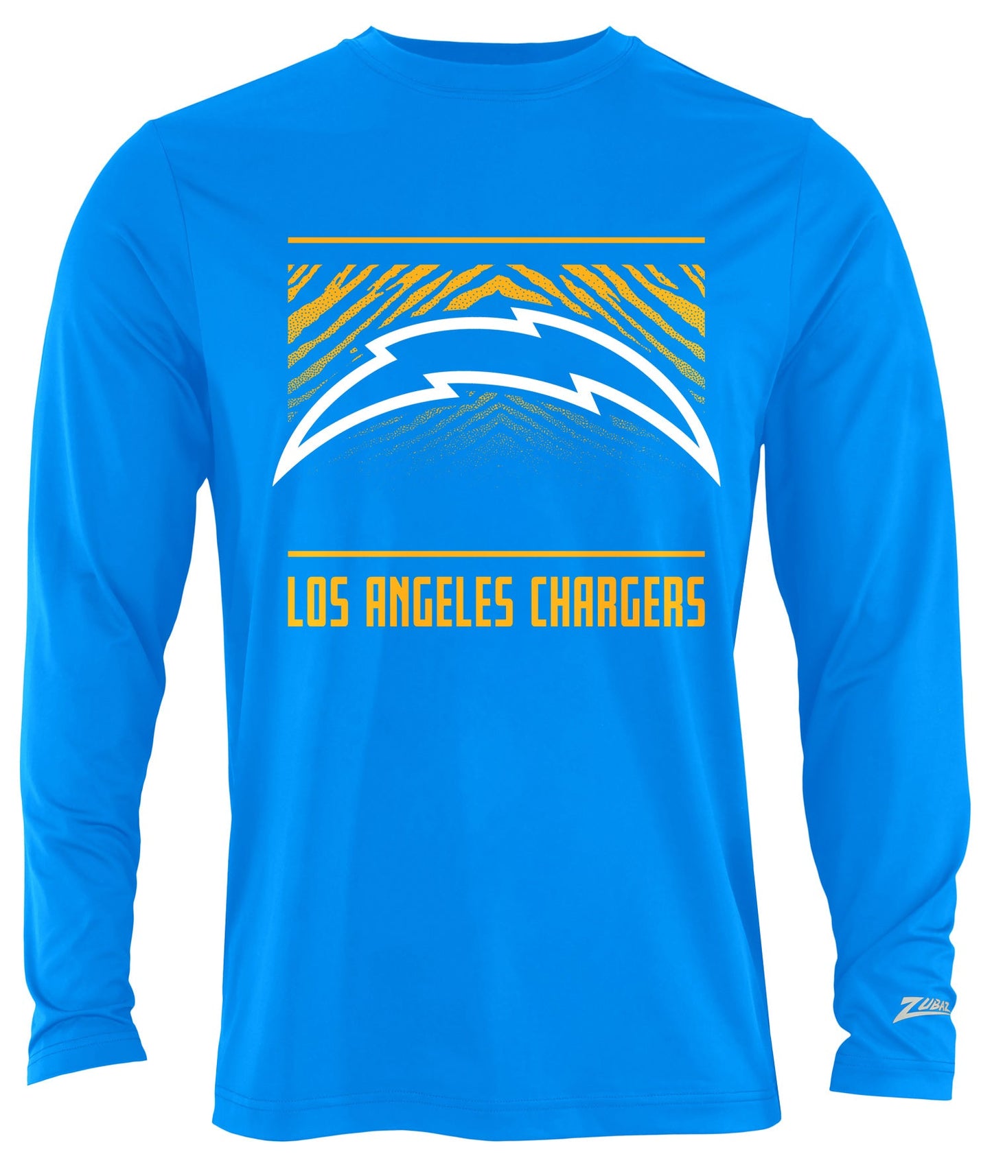 Zubaz NFL Men's Team Color Tunnel Long Sleeve T-Shirt, Los Angeles Chargers