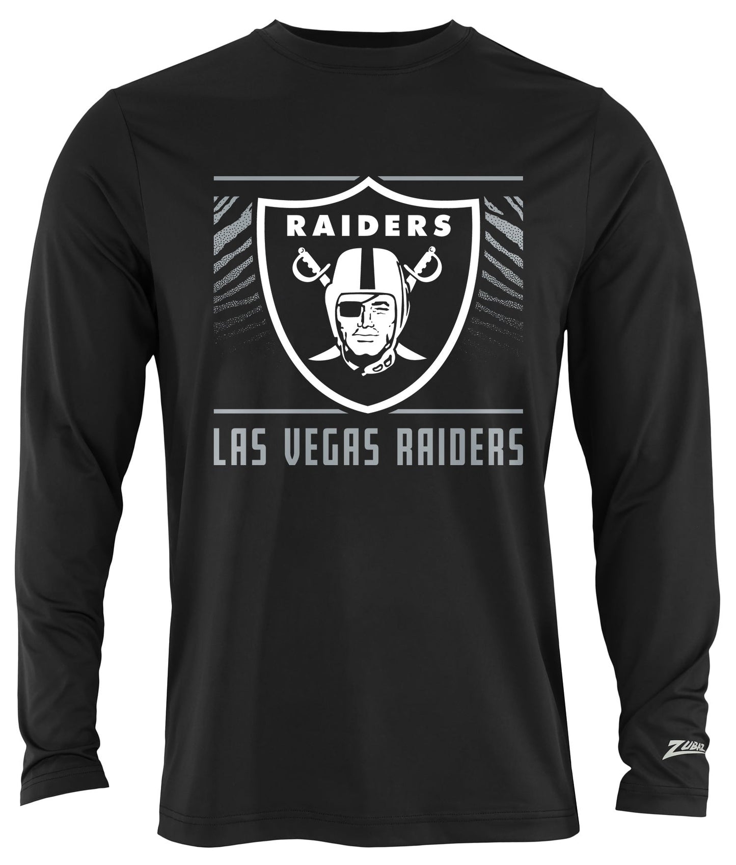 Zubaz NFL Men's Team Color Tunnel Long Sleeve T-Shirt, Las Vegas Raiders