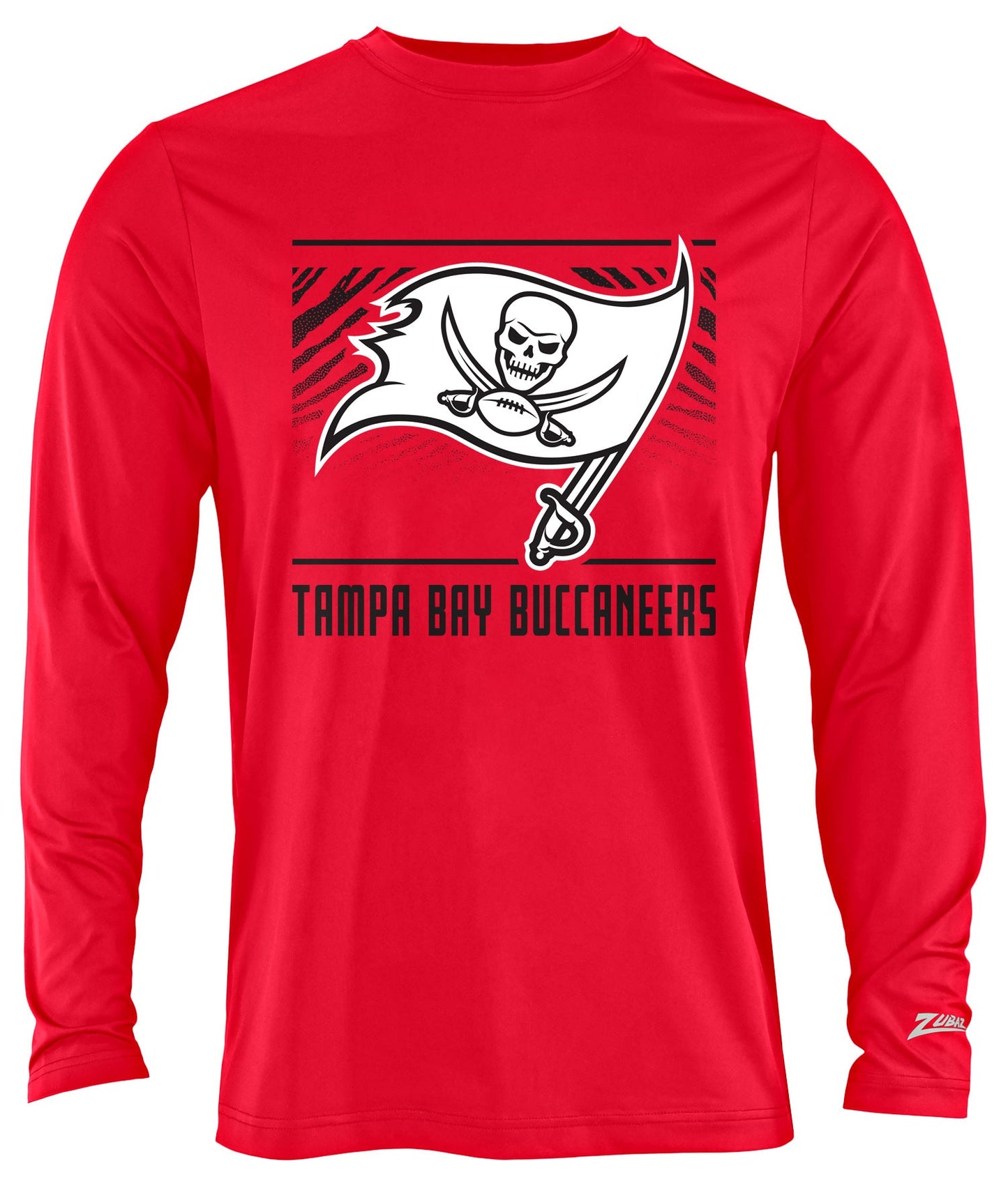 Zubaz NFL Men's Team Color Tunnel Long Sleeve T-Shirt, Tampa Bay Buccaneers