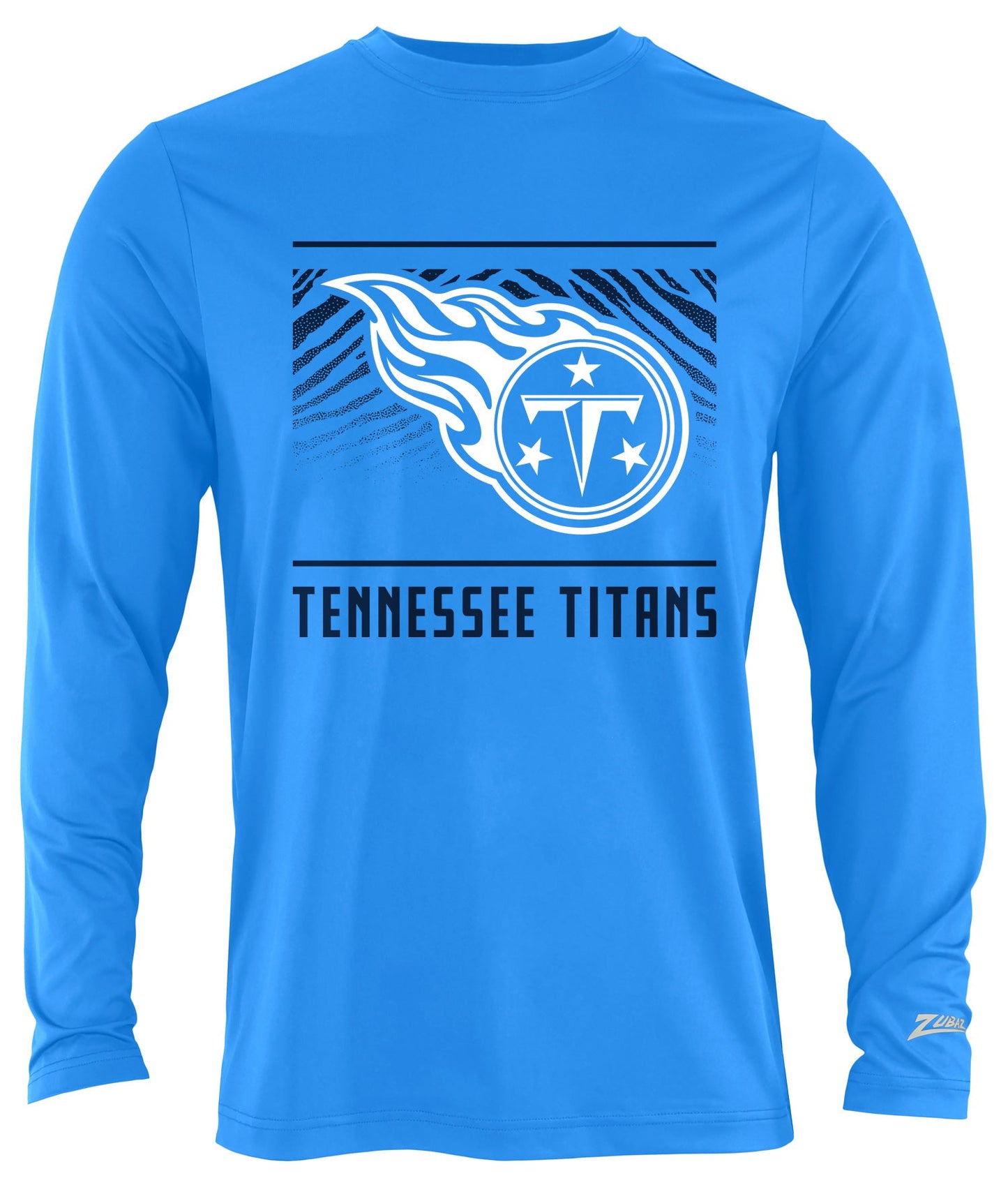 Zubaz NFL Men's Team Color Tunnel Long Sleeve T-Shirt, Tennessee Titans