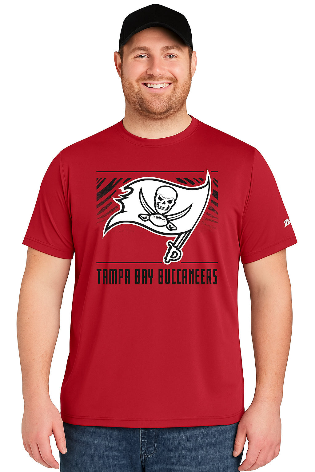 Zubaz NFL Men's Tunnel Primary Short Sleeve T-Shirt, Tampa Bay Buccaneers