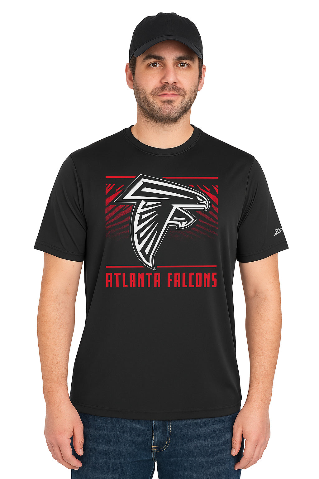 Zubaz NFL Men's Tunnel Primary Short Sleeve T-Shirt, Atlanta Falcons