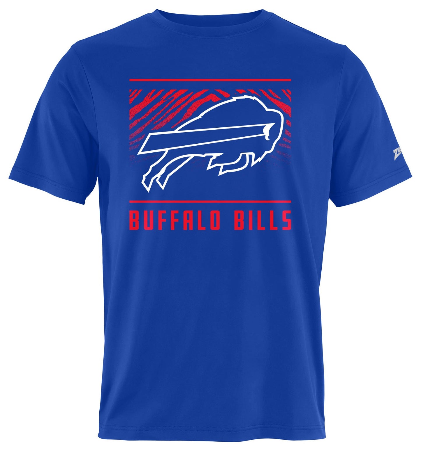 Zubaz NFL Men's Tunnel Primary Short Sleeve T-Shirt, Buffalo Bills
