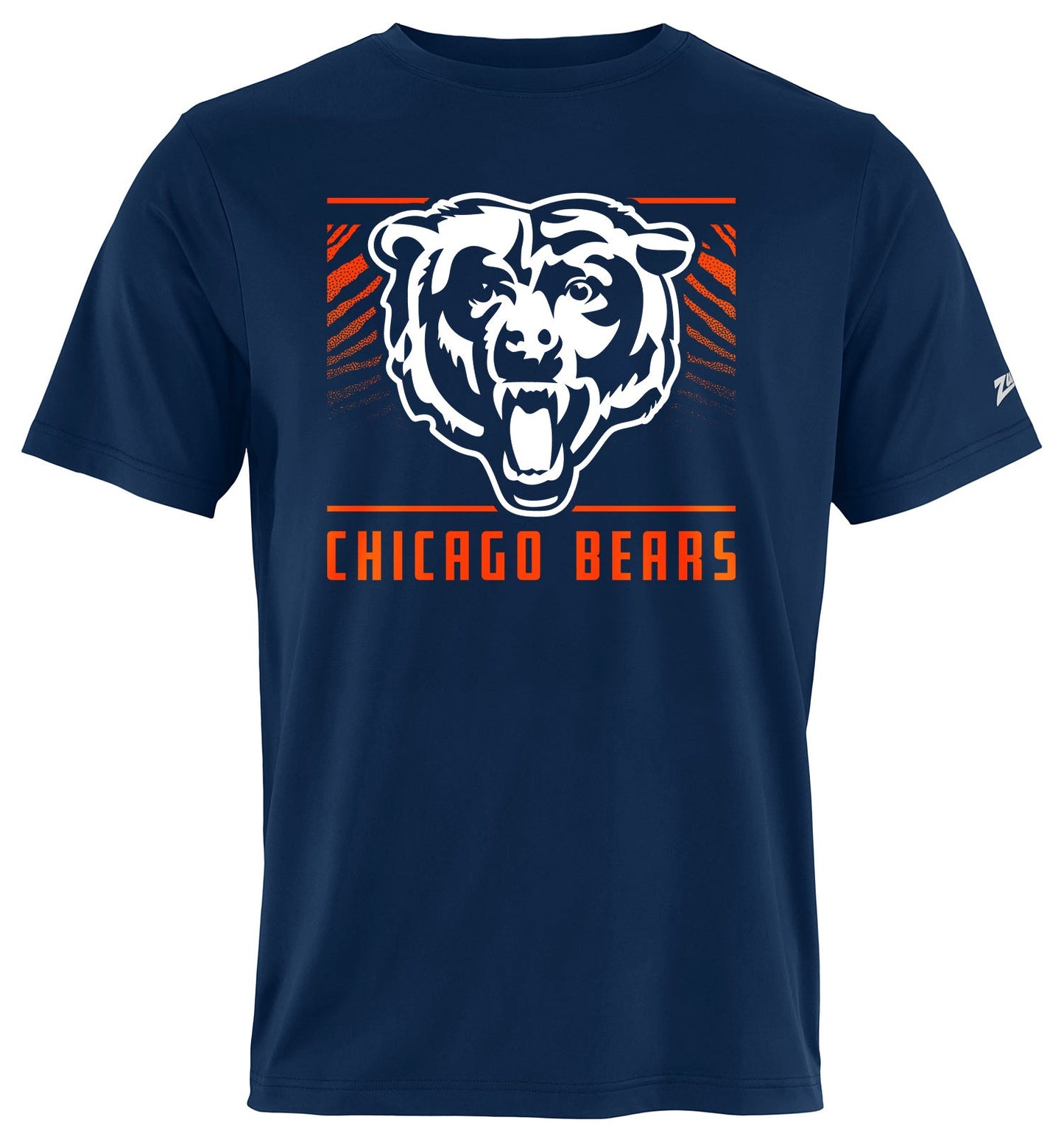 Zubaz NFL Men's Tunnel Primary Short Sleeve T-Shirt, Chicago Bears