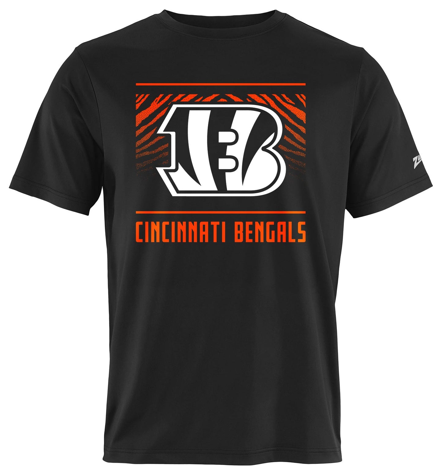 Zubaz NFL Men's Tunnel Primary Short Sleeve T-Shirt, Cincinnati Bengals