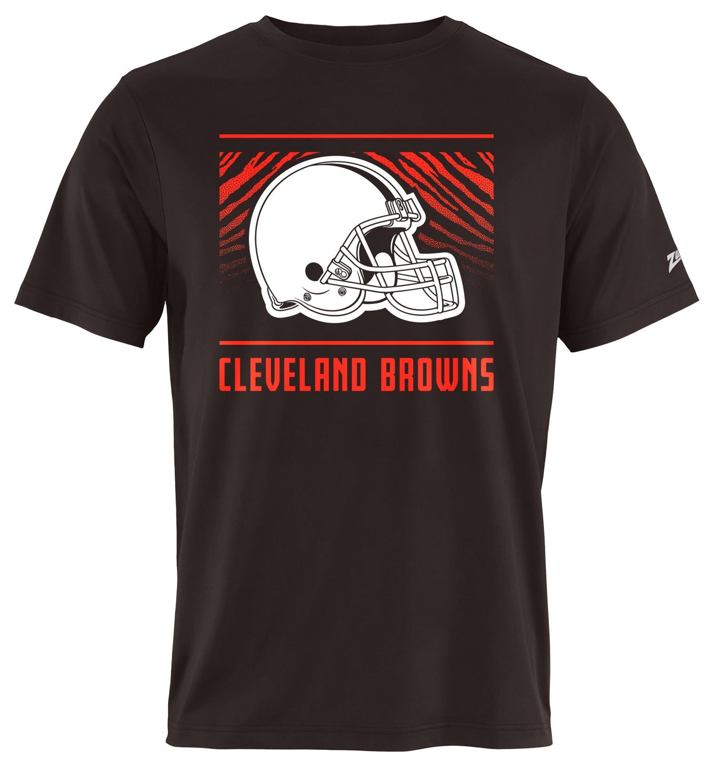 Zubaz NFL Men's Tunnel Primary Short Sleeve T-Shirt, Cleveland Browns