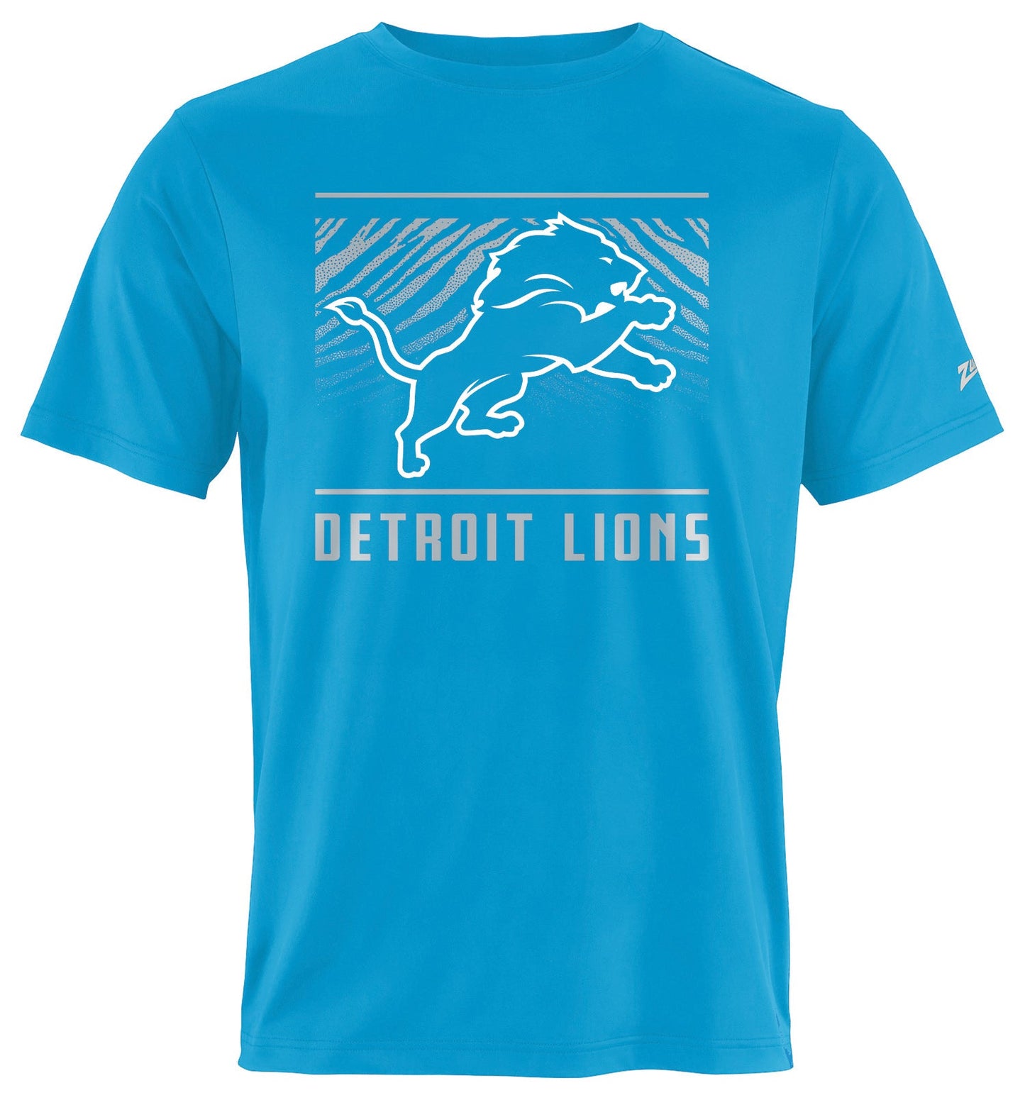 Zubaz NFL Men's Tunnel Primary Short Sleeve T-Shirt, Detroit Lions