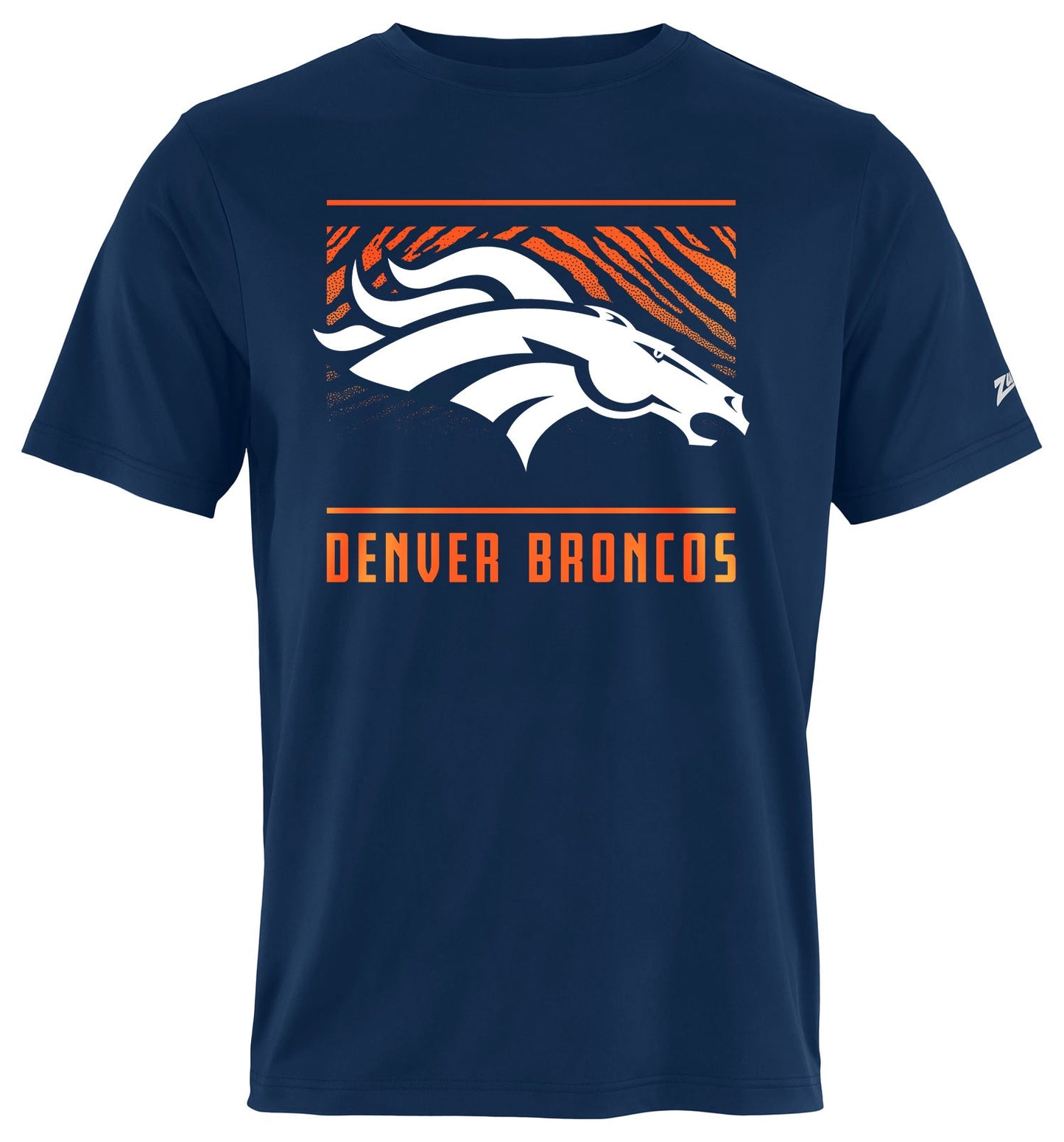 Zubaz NFL Men's Tunnel Primary Short Sleeve T-Shirt, Denver Broncos