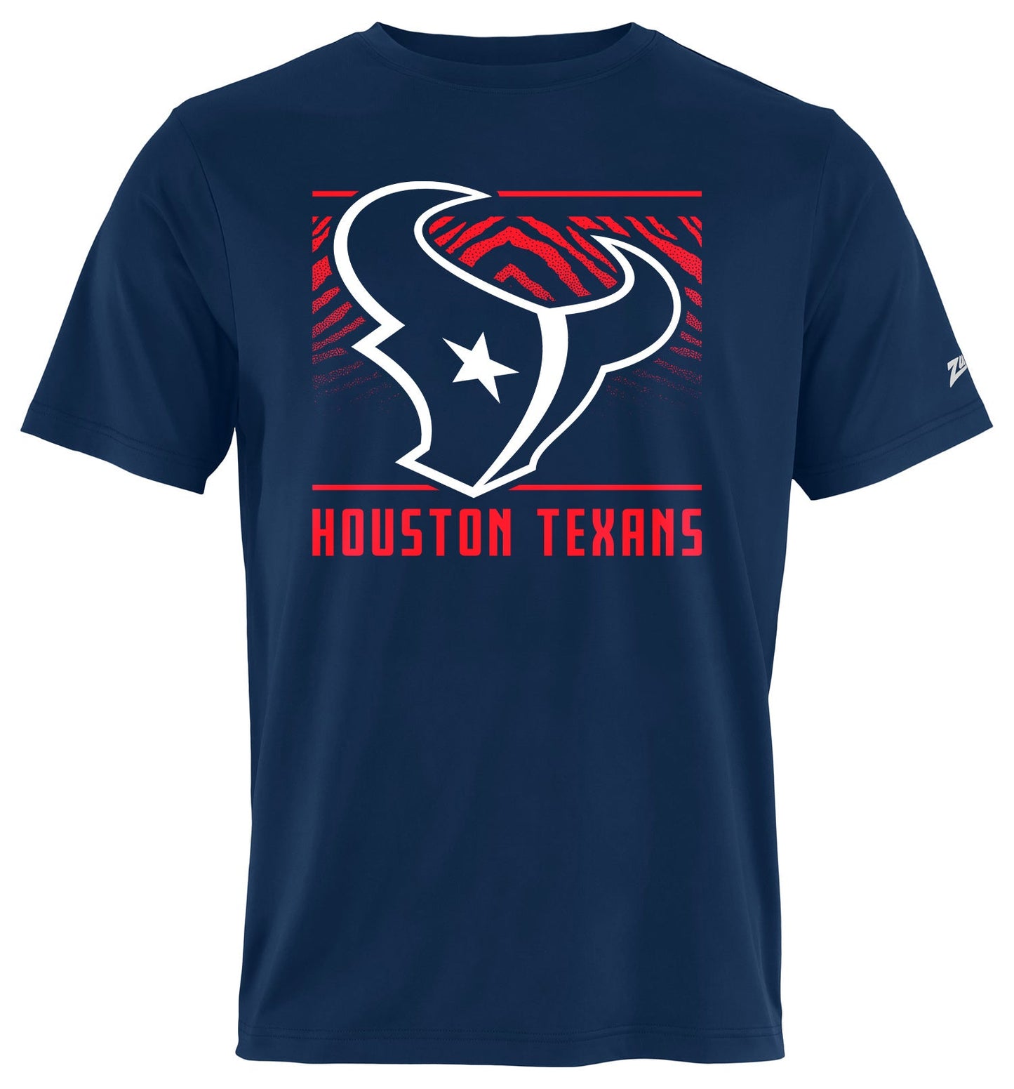 Zubaz NFL Men's Tunnel Primary Short Sleeve T-Shirt, Houston Texans