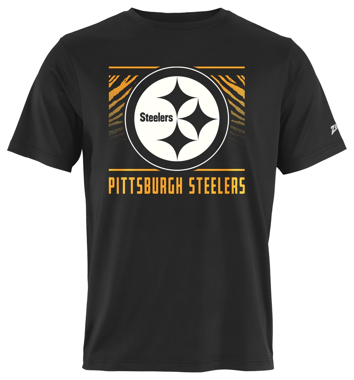 Zubaz NFL Men's Tunnel Primary Short Sleeve T-Shirt, Pittsburgh Steelers