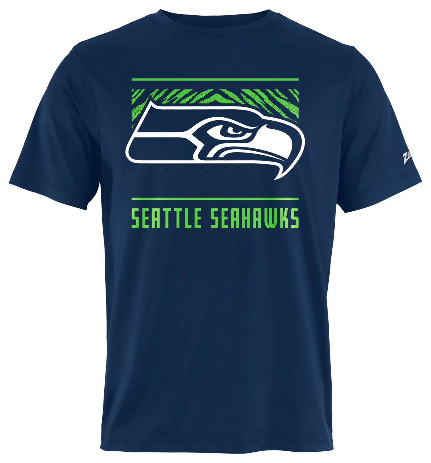 Zubaz NFL Men's Tunnel Primary Short Sleeve T-Shirt, Seattle Seahawks