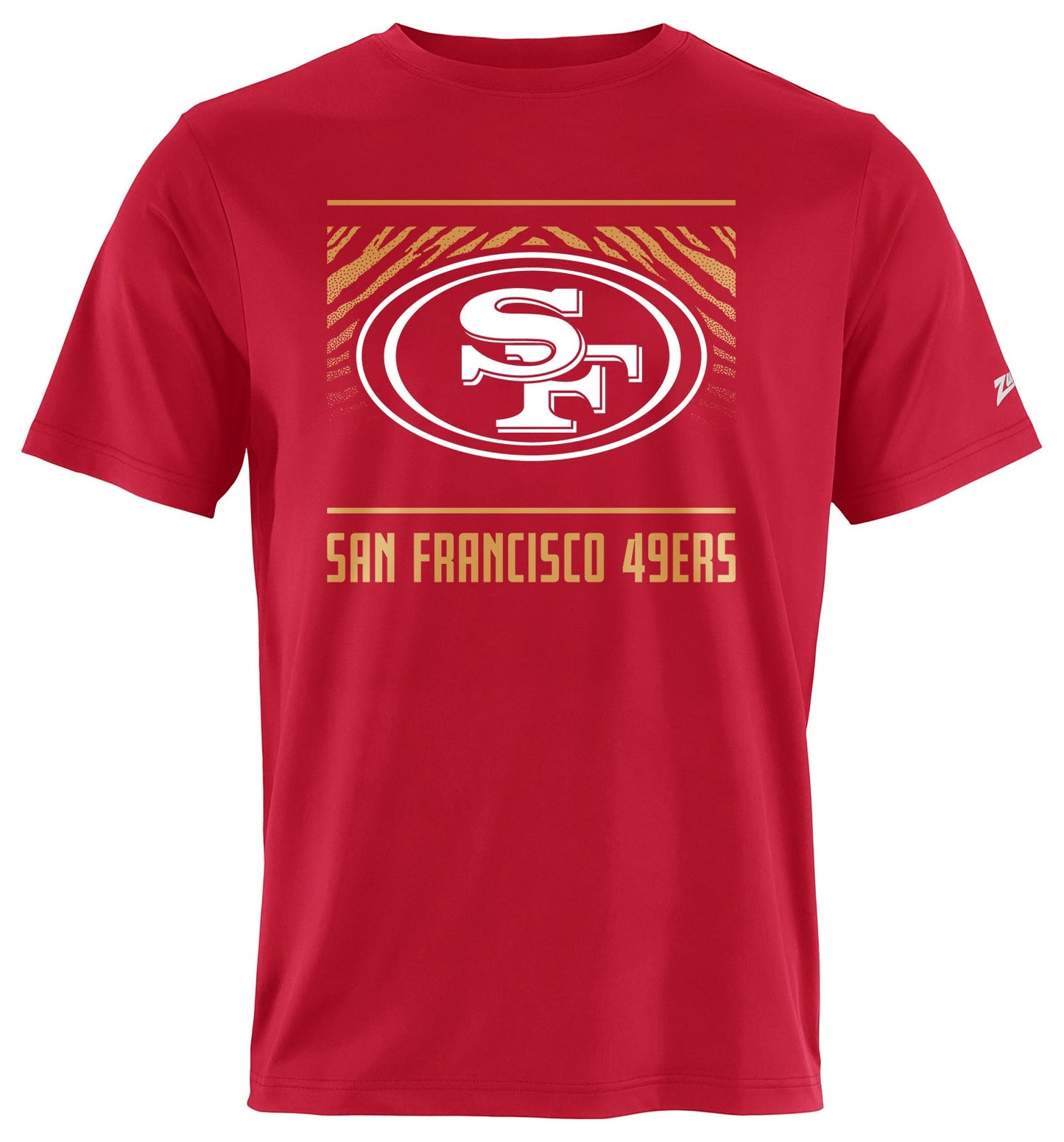 Zubaz NFL Men's Tunnel Primary Short Sleeve T-Shirt, San Francisco 49ers