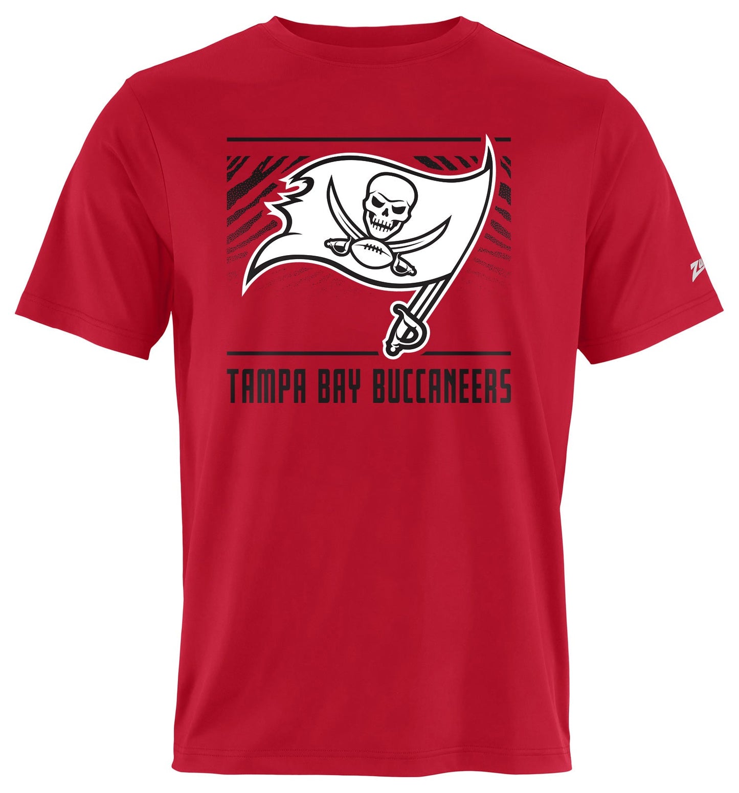 Zubaz NFL Men's Tunnel Primary Short Sleeve T-Shirt, Tampa Bay Buccaneers