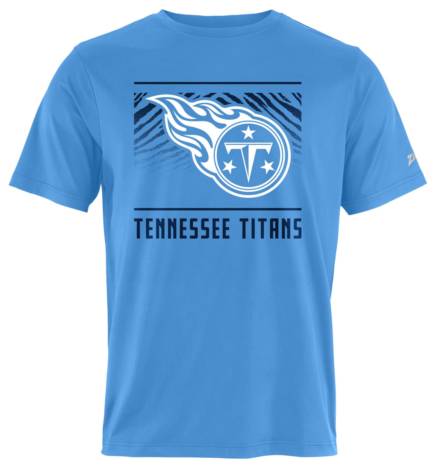 Zubaz NFL Men's Tunnel Primary Short Sleeve T-Shirt, Tennessee Titans