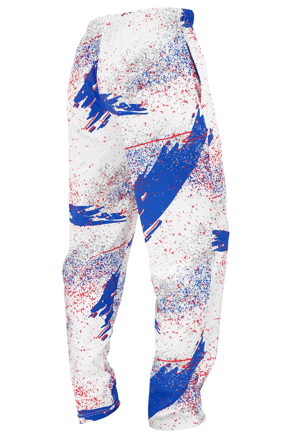 Zubaz NFL Adult Unisex for Men and Women Z88 Embroidered Confetti 3 Color Pants, Buffalo Bills