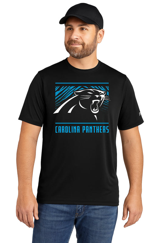 Zubaz NFL Men's Tunnel Primary Short Sleeve T-Shirt, Carolina Panthers