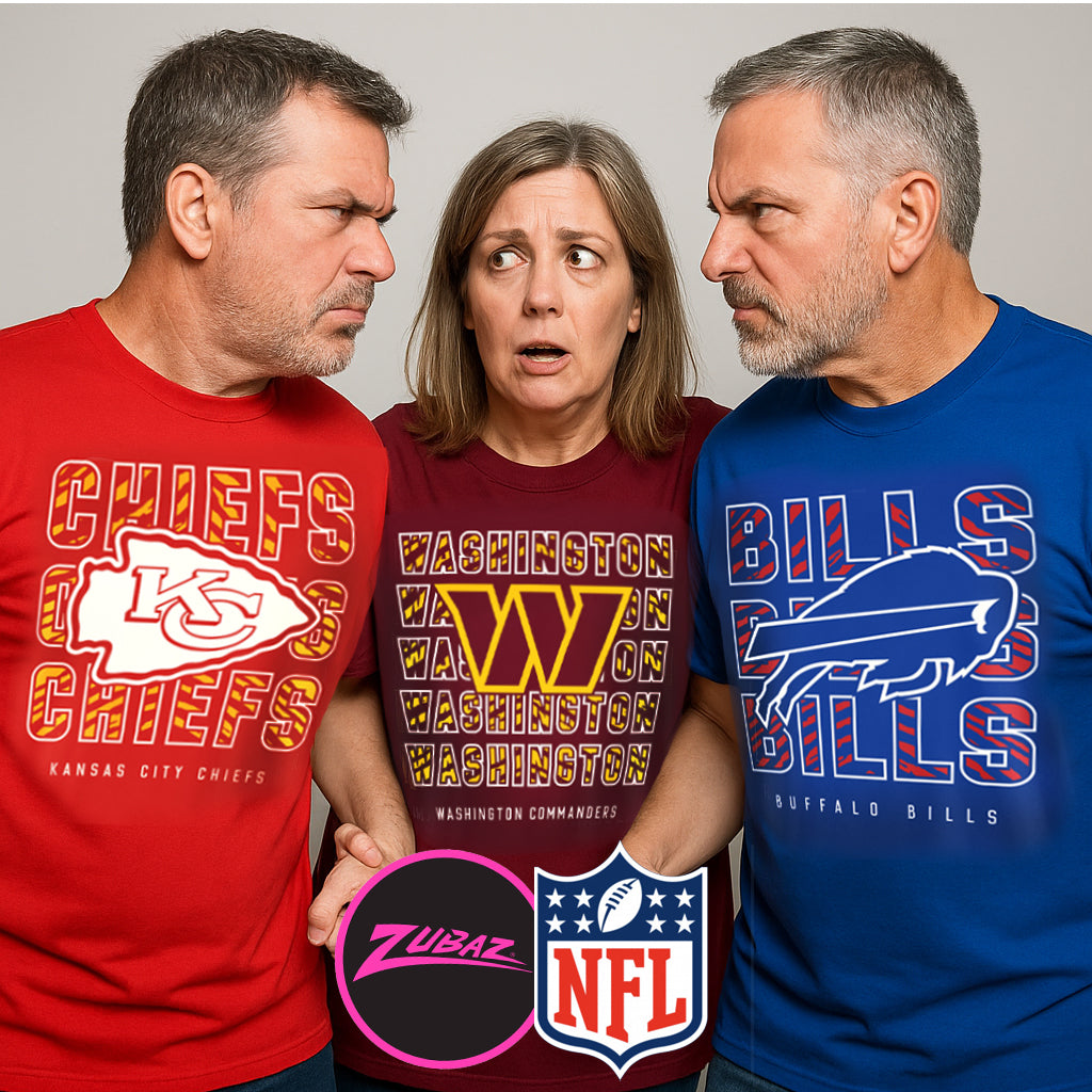 Zubaz NFL Men's Repeat Play Primary Team Color Short Sleeve T-Shirt, Kansas City Chiefs