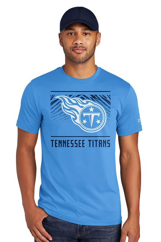 Zubaz NFL Men's Tunnel Primary Short Sleeve T-Shirt, Tennessee Titans