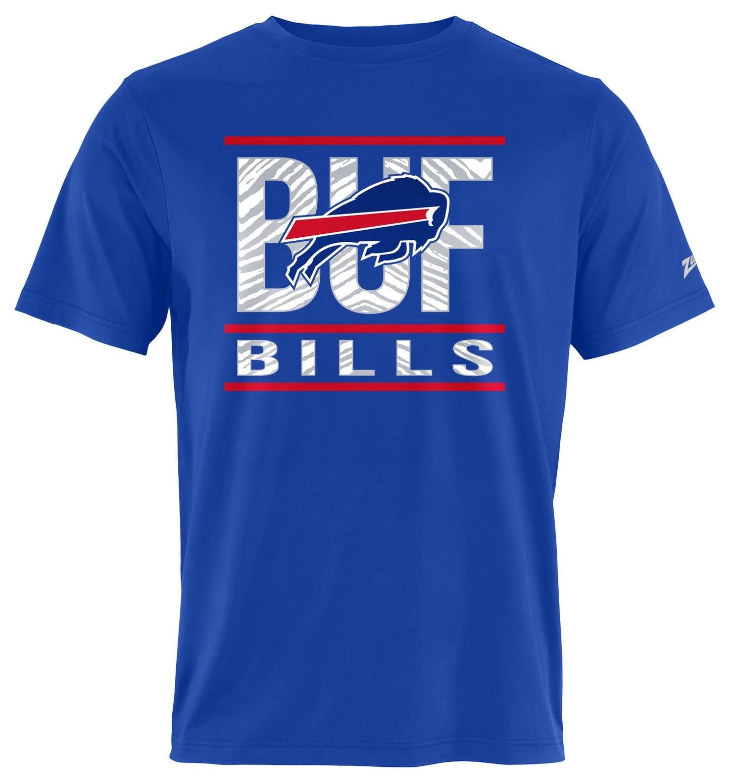 Zubaz NFL Men's Goal Line Team Color Short Sleeve T-Shirt, Buffalo Bills