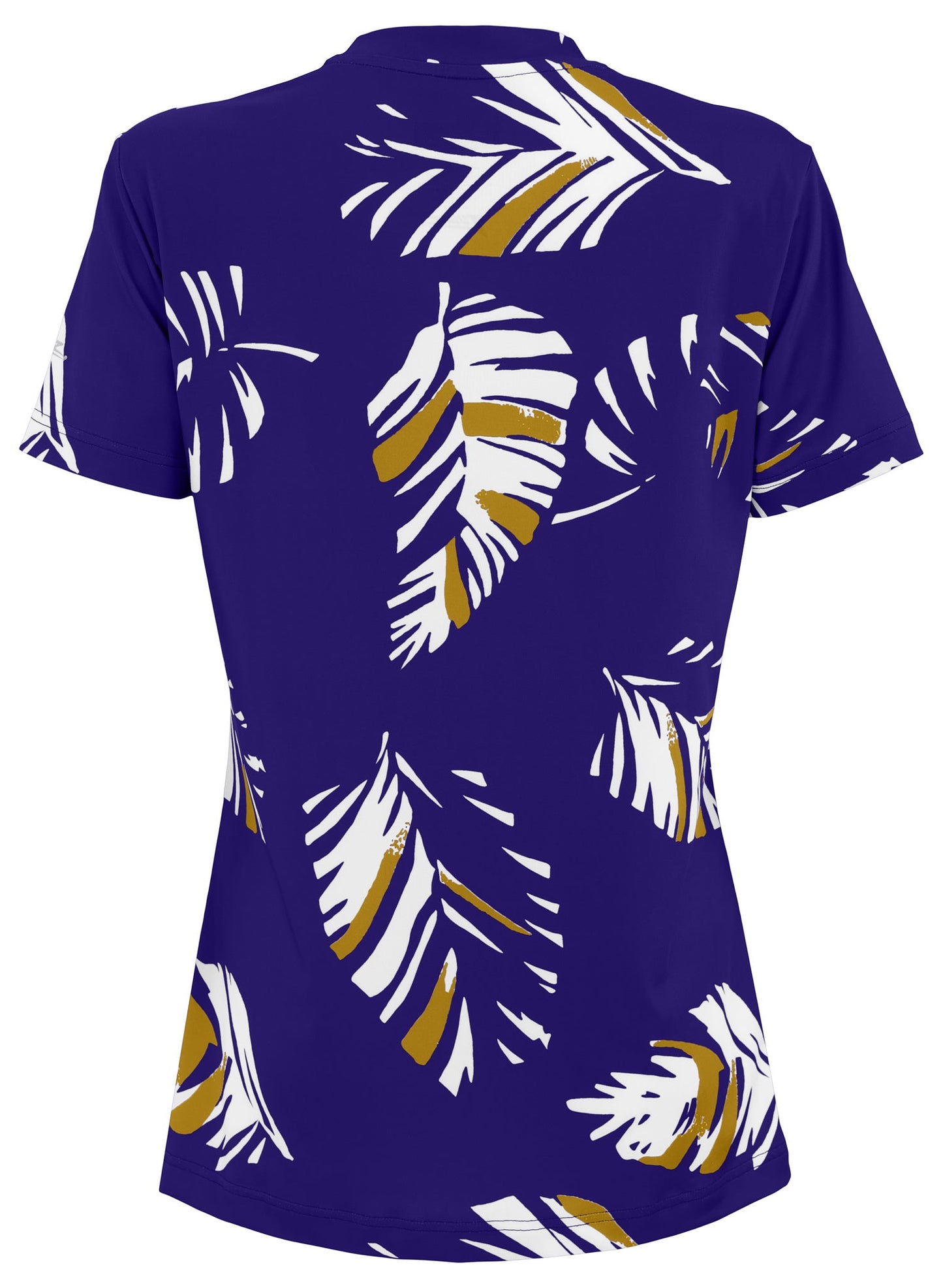 Zubaz NFL Womens Leaf Team Color Script Short Sleeve T-Shirt, Baltimore Ravens