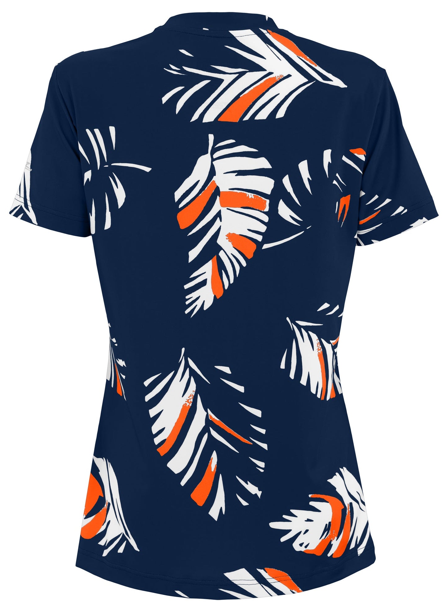 Zubaz NFL Womens Leaf Team Color Script Short Sleeve T-Shirt, Chicago Bears