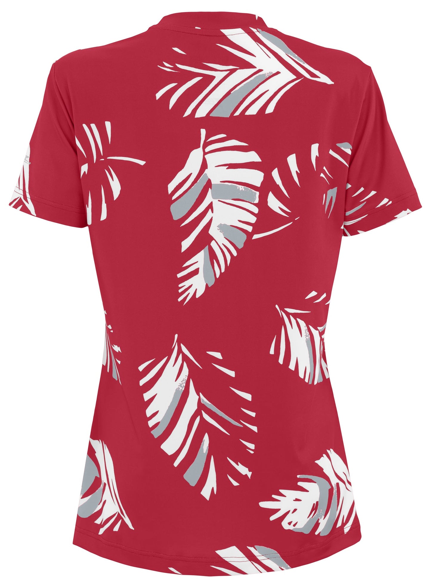 Zubaz NFL Womens Leaf Team Color Script Short Sleeve T-Shirt, Arizona Cardinals