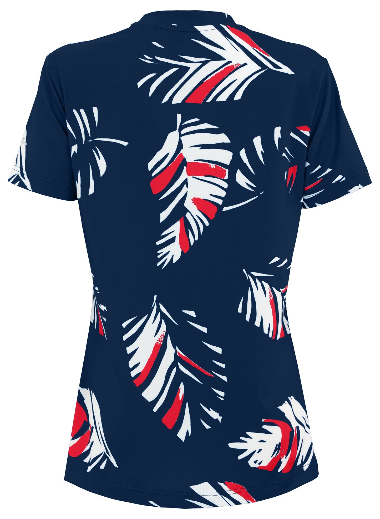 Zubaz NFL Womens Leaf Team Color Script Short Sleeve T-Shirt, Houston Texans